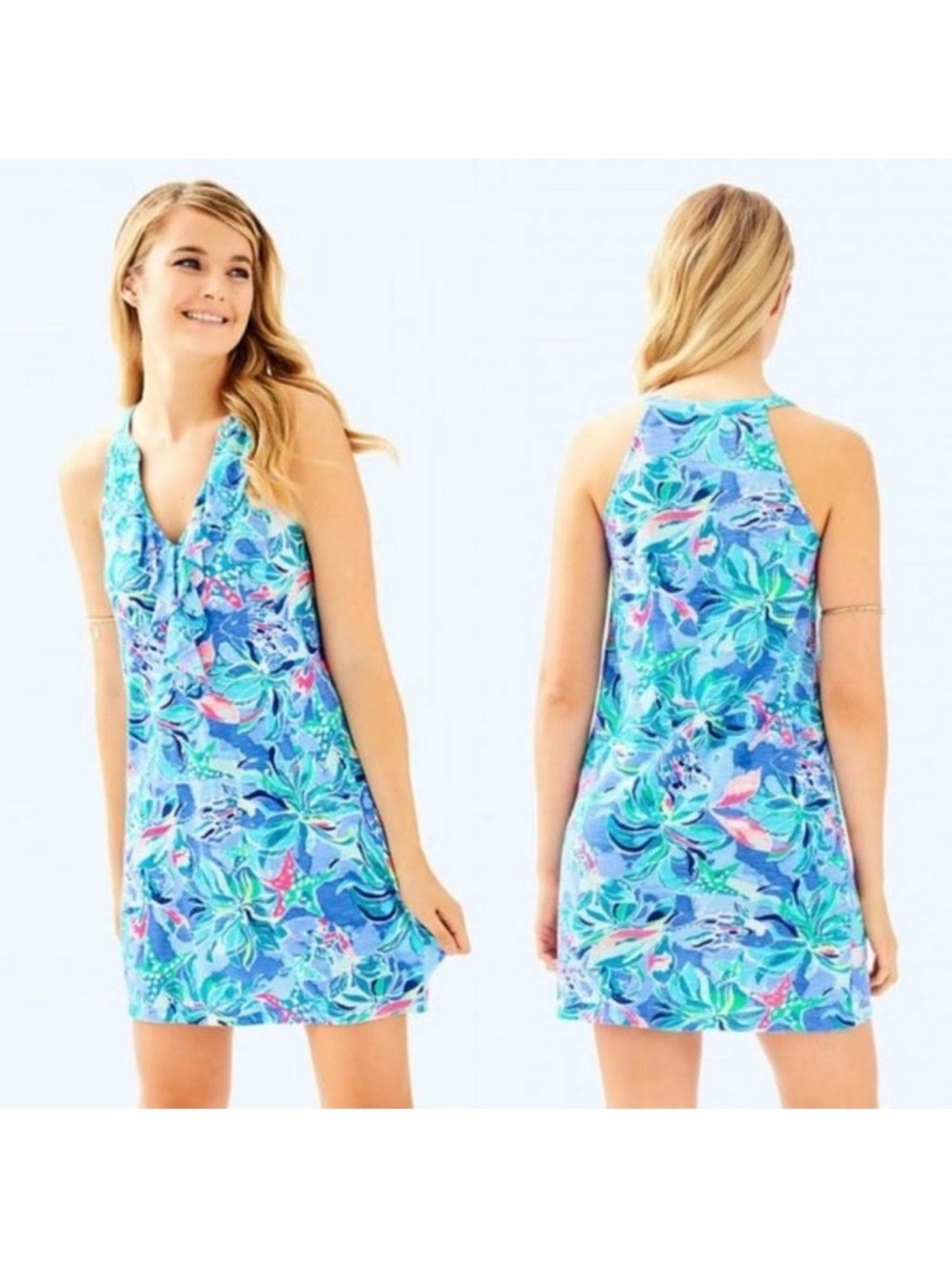 Lilly Pulitzer Shay Dress in Bennet Blue Celestial Seas